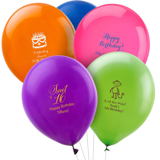 Personalized Birthday Latex Balloons